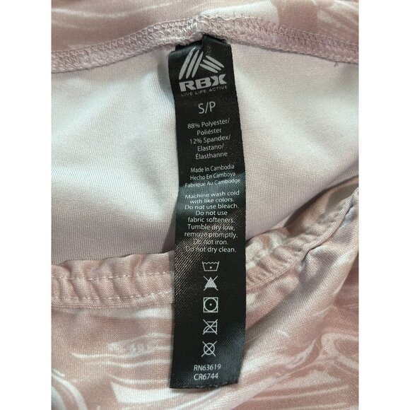 RBX Womens Pink-White Abstract Pattern Leggings S/P - Picture 3 of 8